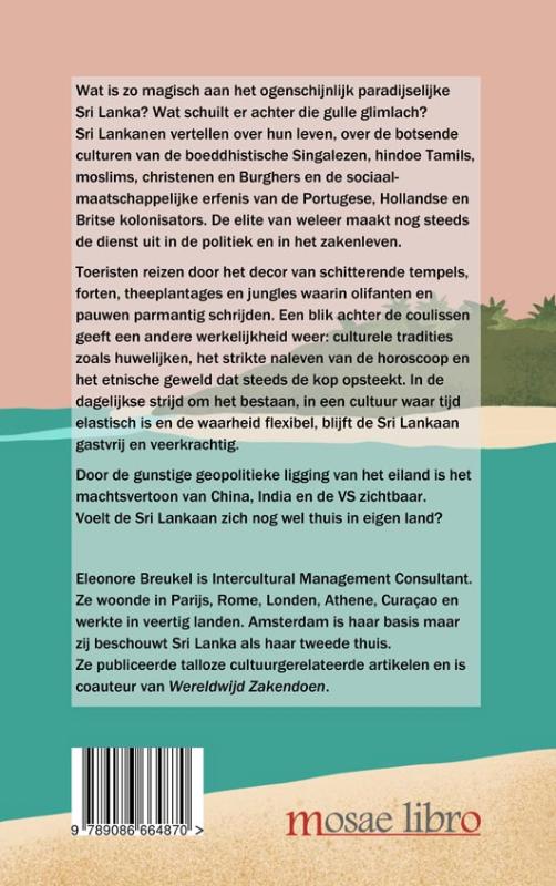Achterkant van Achter de glimlach van de Sri Lankaan