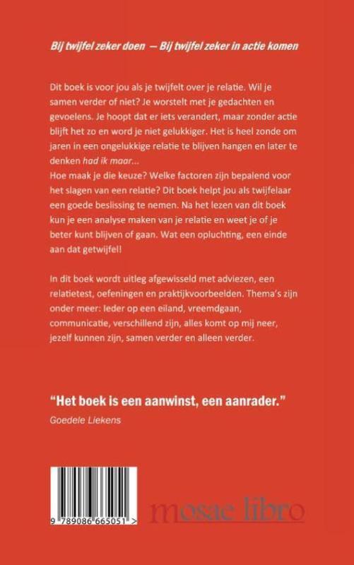 Achterkant van Bij twijfel zeker doen