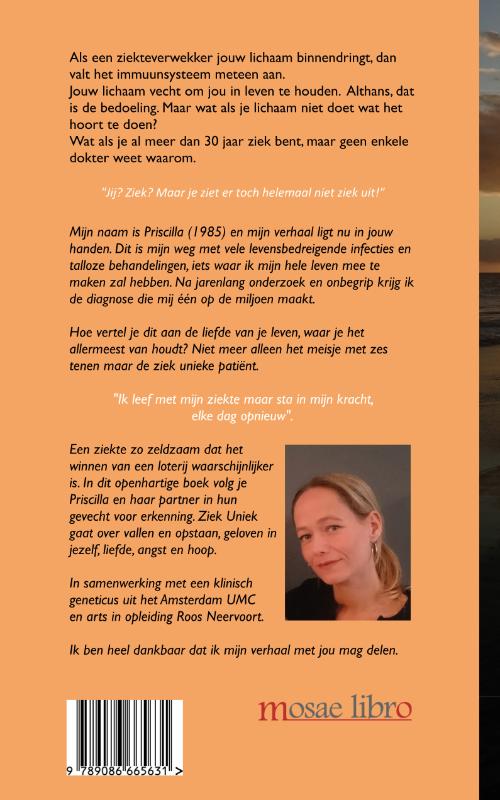 Achterkant van Ziek uniek