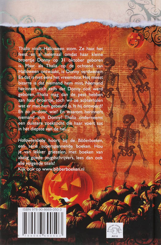 Achterkant van Halloweenbaby