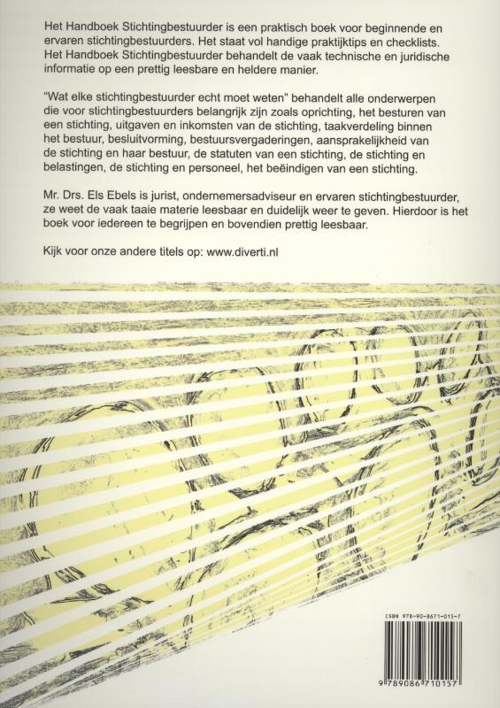 Achterkant van Handboek Stichting bestuurder
