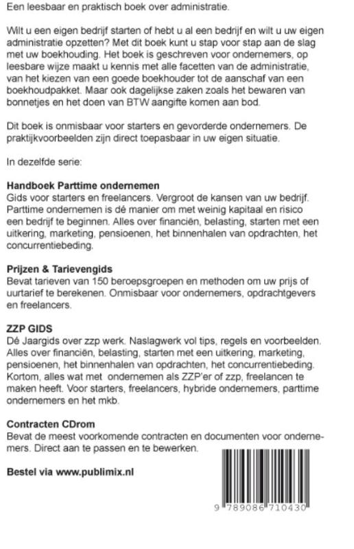 Achterkant van Administratie voor ondernemers