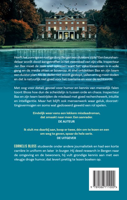 Achterkant van Moord in Bergen