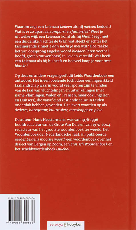 Achterkant van Leids Woordenboek