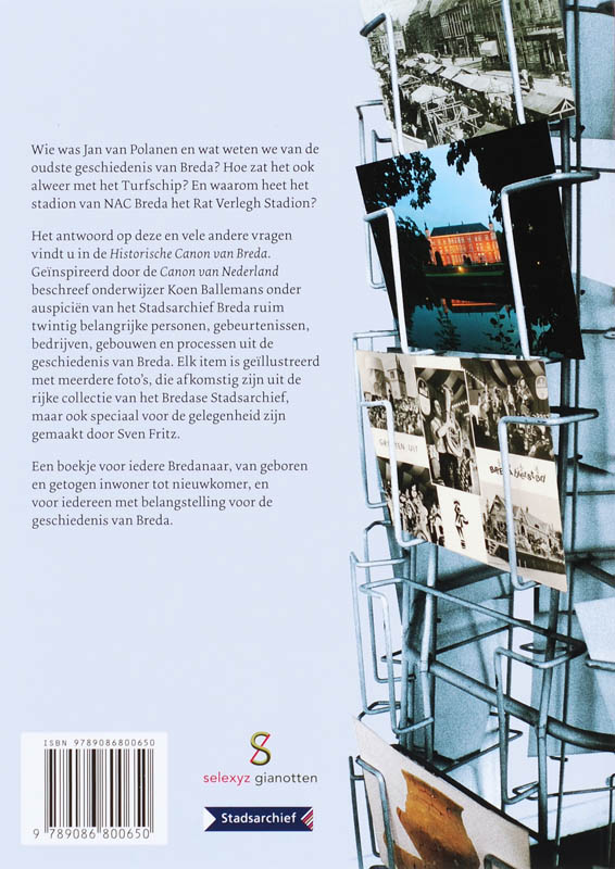 Achterkant van Historische canon van Breda