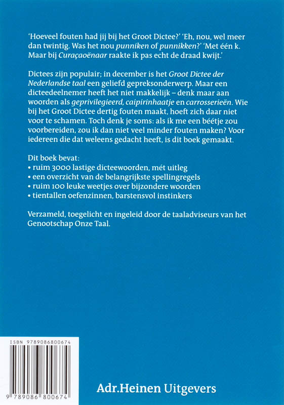 Achterkant van De Dikke Drieduizend Dicteewoorden