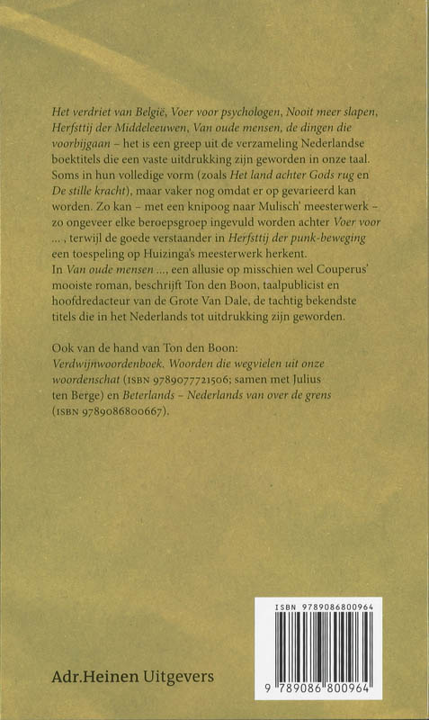 Achterkant van Van oude mensen ...