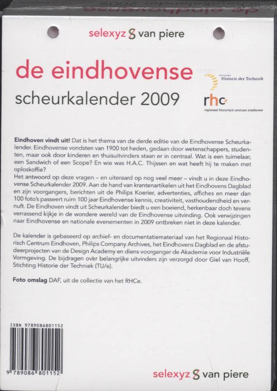 Achterkant van 2009