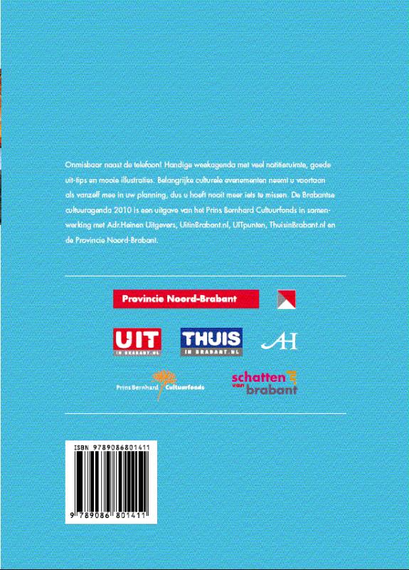 Achterkant van Brabantse Cultuuragenda 2010