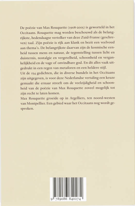 Achterkant van Occitaanse gedichten