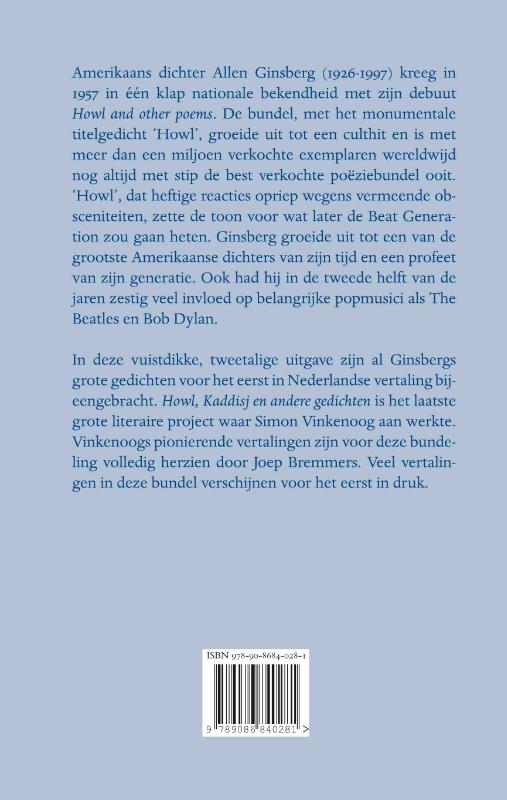 Achterkant van Howl Kaddisj en andere gedichten