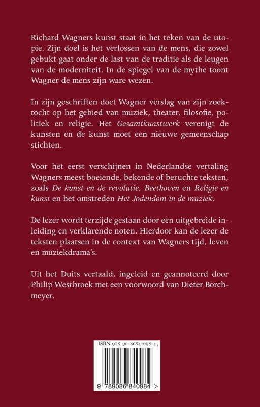 Achterkant van Geschriften over kunst, politiek en religie