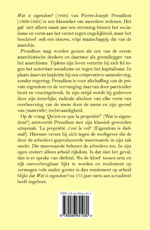 Achterkant van Wat is eigendom?