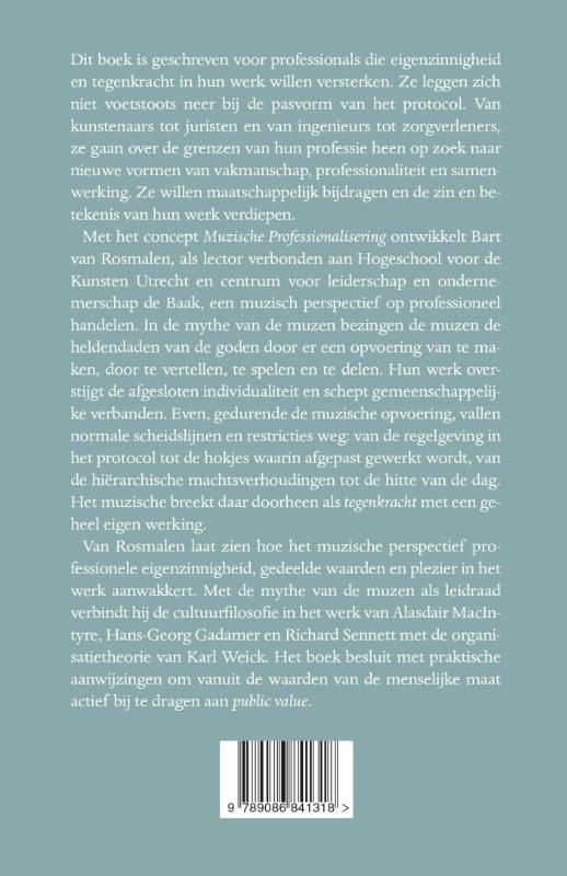 Achterkant van Muzische Professionalisering