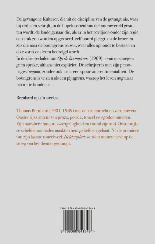 Achterkant van Op de boomgrens