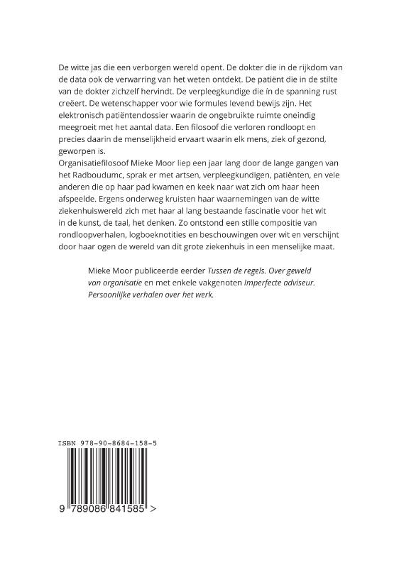 Achterkant van Werken in het wit