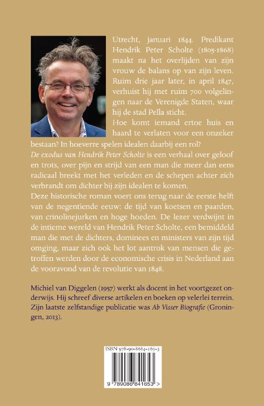 Achterkant van De exodus van Hendrik Peter Scholte