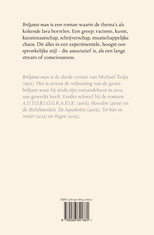 Achterkant van Briljante man