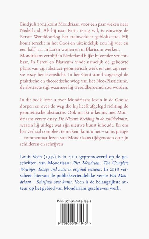 Achterkant van Piet Mondriaan - Schilderen en schrijven in Laren en Blaricum