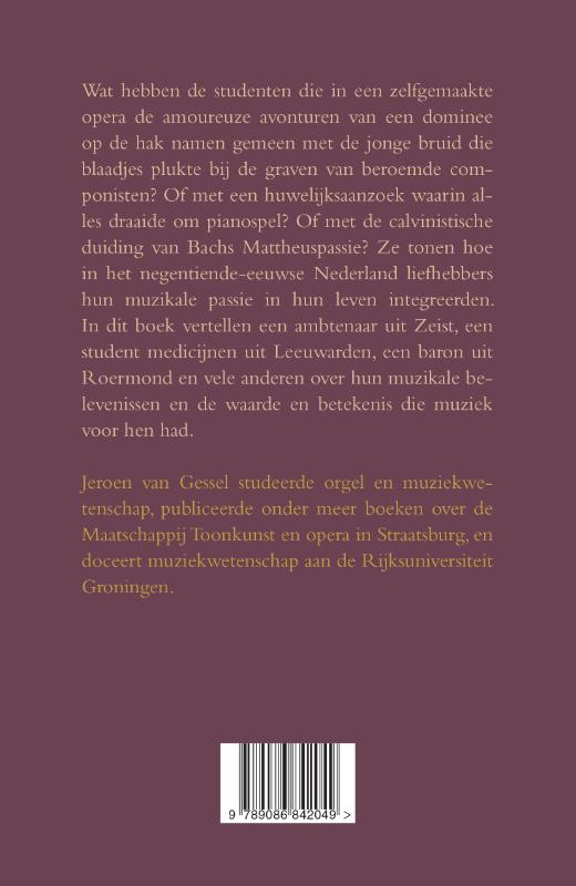 Achterkant van Muziek beleven in het negentiende-eeuwse Nederland