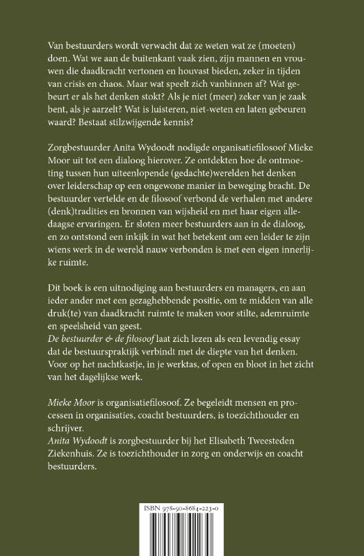 Achterkant van De bestuurder & de filosoof