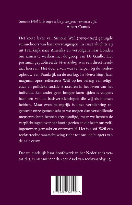 Achterkant van Verworteling