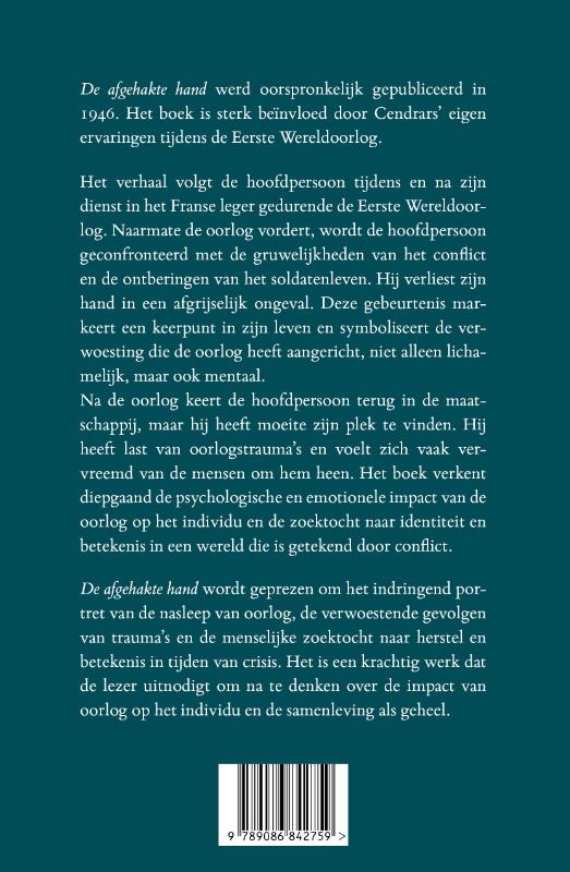 Achterkant van De afgehakte hand