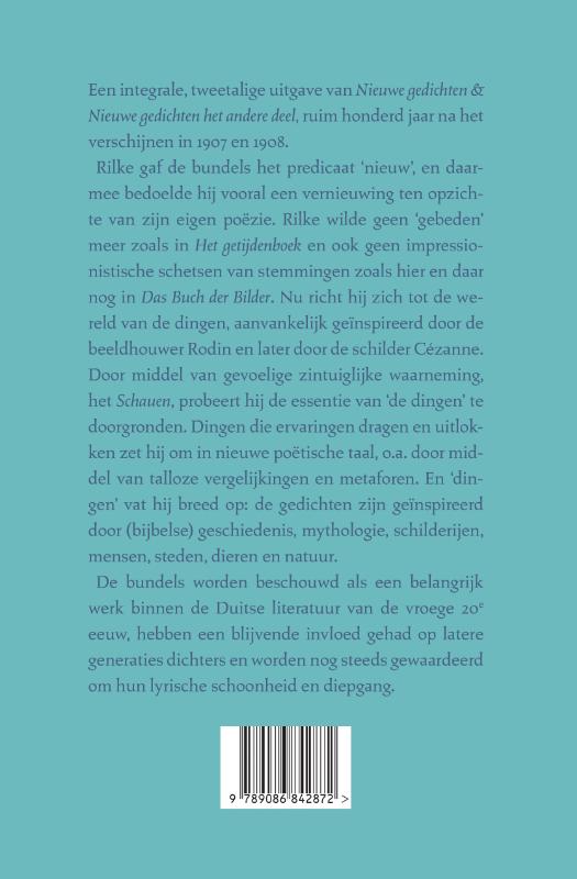 Achterkant van Nieuwe gedichten & Nieuwe gedichten het andere deel