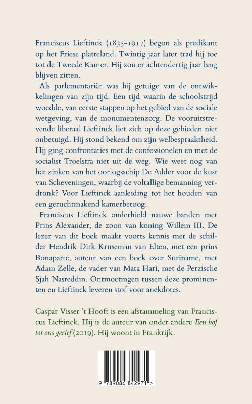 Achterkant van Franciscus Lieftinck (1835-1917)