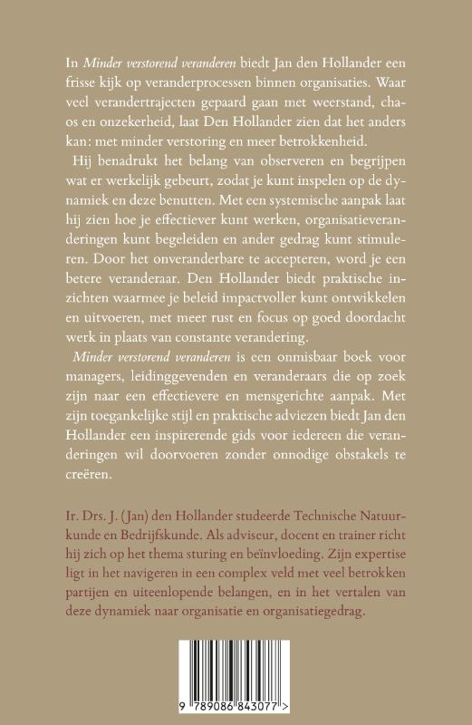 Achterkant van Minder verstorend veranderen