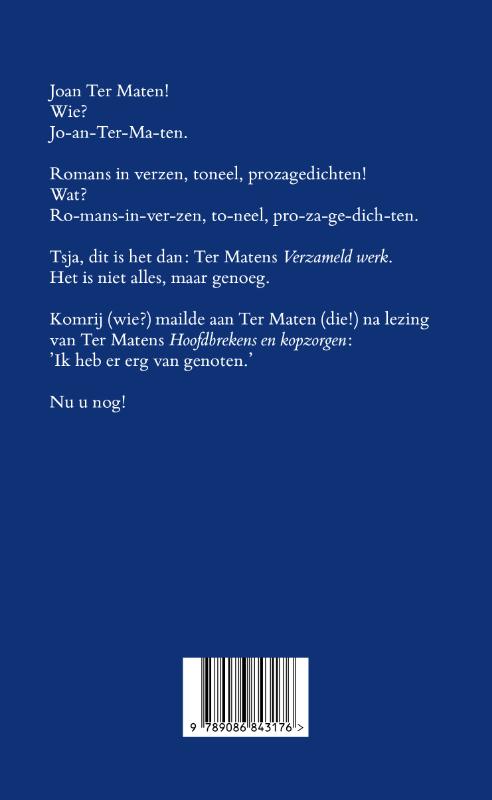 Achterkant van Verzameld werk