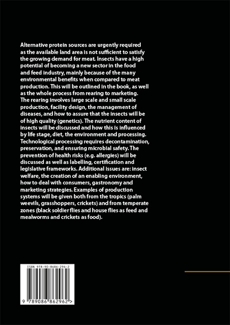 Achterkant van Insects as food and feed: from production to consumption