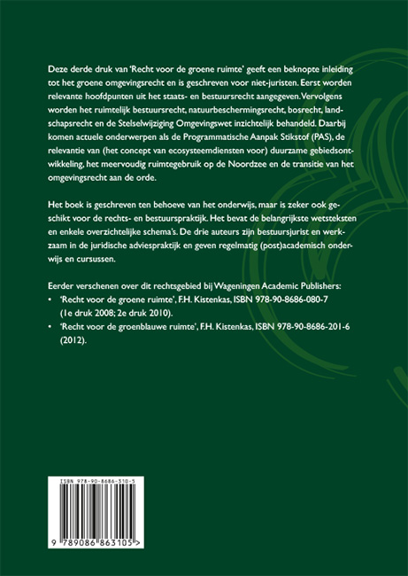 Achterkant van Recht voor de groene ruimte