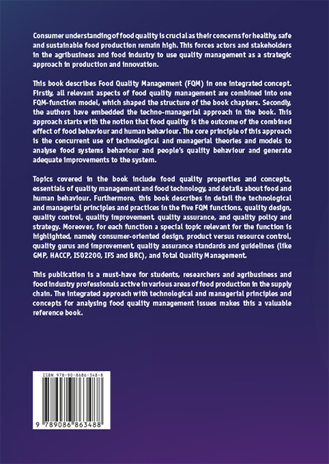Achterkant van Food quality management