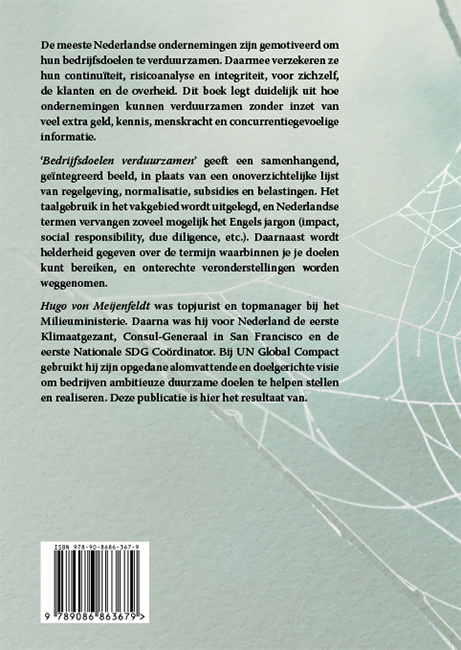 Achterkant van Bedrijfsdoelen verduurzamen