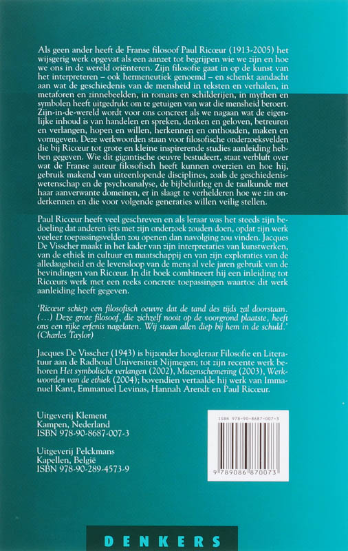 Achterkant van Ricoeur
