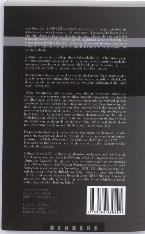 Achterkant van Baudrillard
