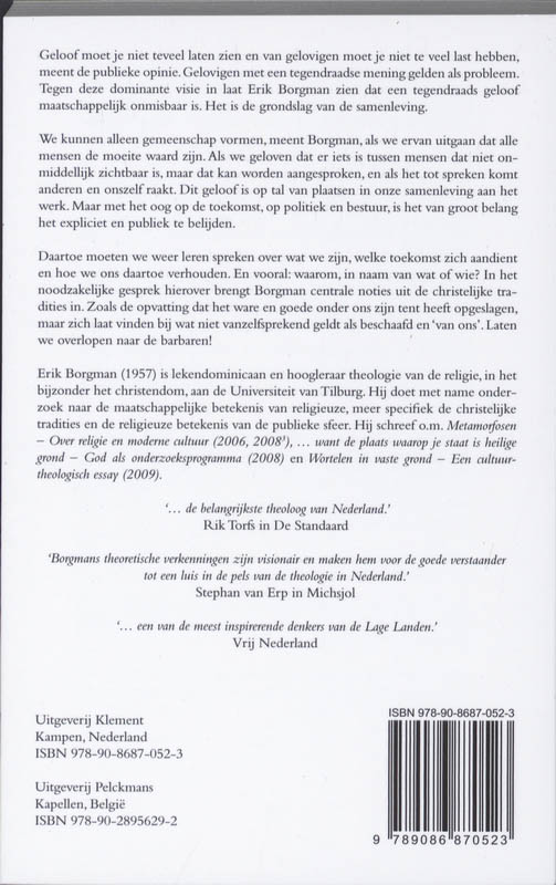 Achterkant van Overlopen naar de barbaren