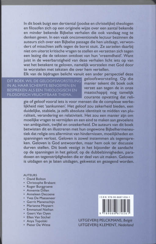 Achterkant van Worstelen met het Woord