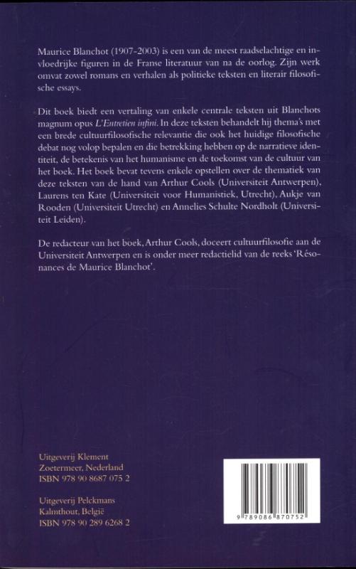 Achterkant van De stem en het schrift