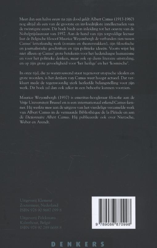 Achterkant van Camus