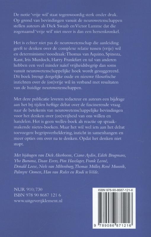 Achterkant van Vrije wil - een hersenkronkel?