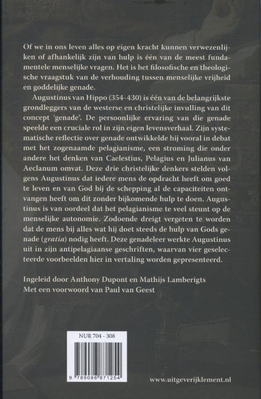 Achterkant van Vier anti-pelagiaanse geschriften