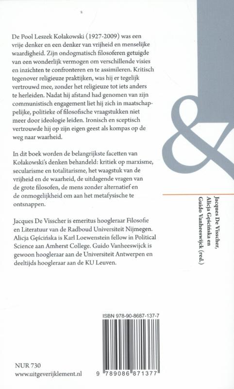 Achterkant van Leszek Kolakowski