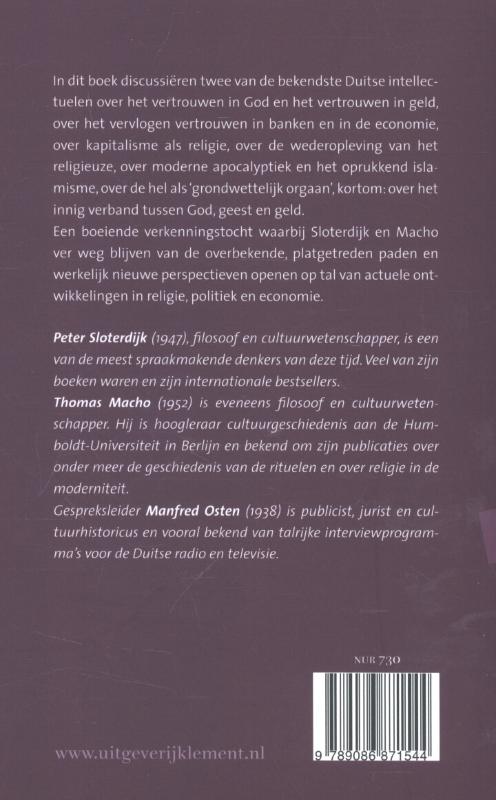 Achterkant van God, geest, geld