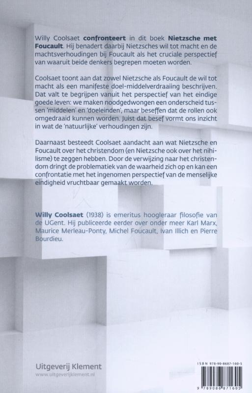 Achterkant van Nietzsche over de wil tot macht
