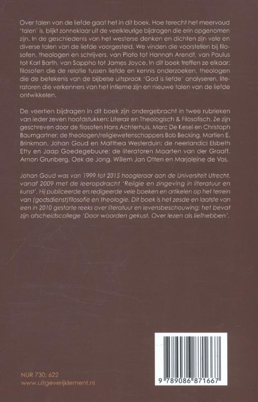 Achterkant van Door woorden gekust