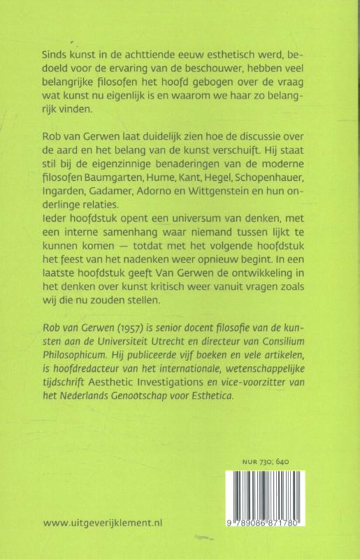 Achterkant van Moderne filosofen over kunst