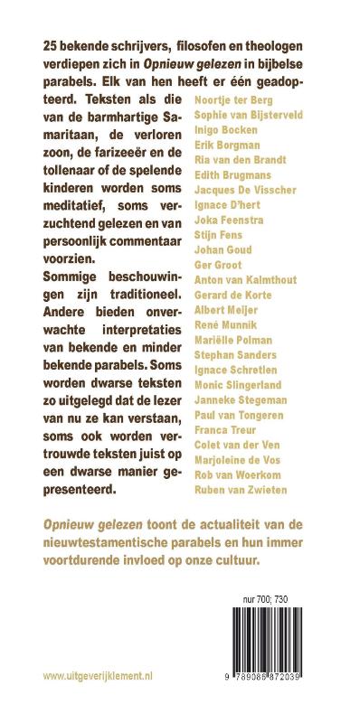 Achterkant van Opnieuw gelezen