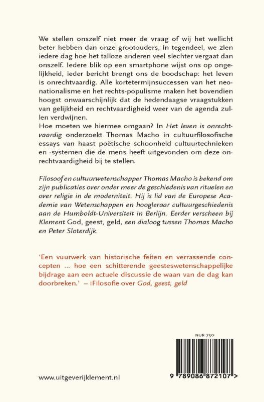 Achterkant van Het leven is onrechtvaardig
